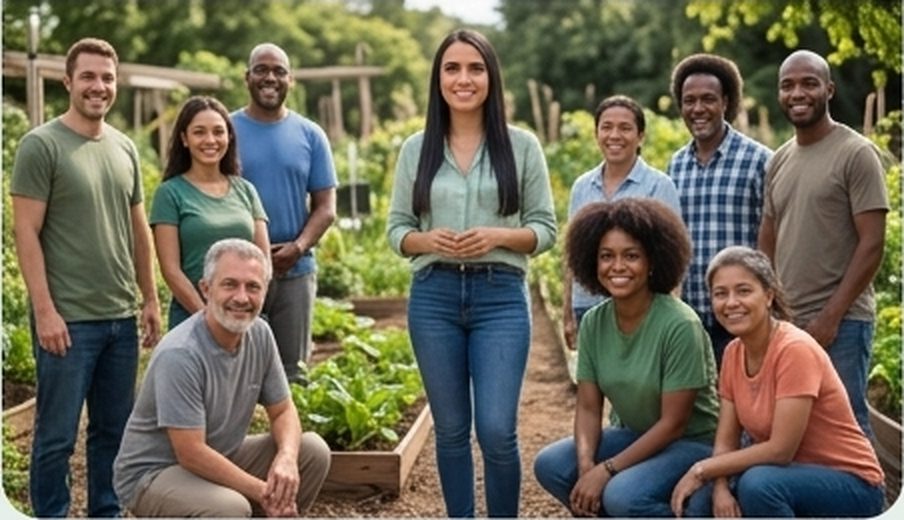 Trabajo comunitario al aire libre